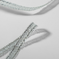 Лента парчовая, 6 мм, 500 &plusmn; 1 м, цвет серебряный