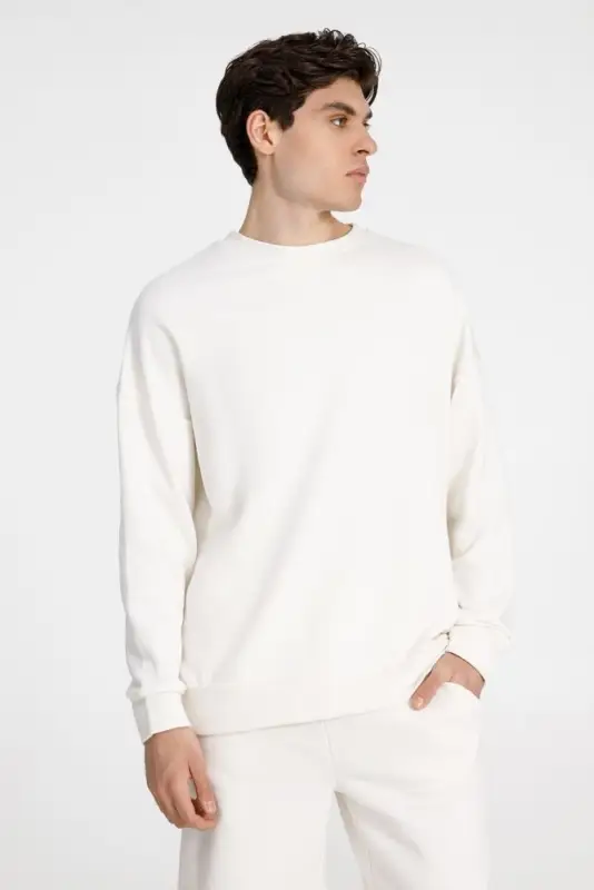 Свитшот унисекс S2, молочно-белый, размер XS/S