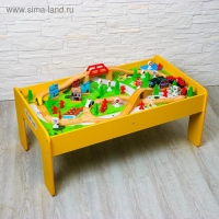 Железная дорога, 90 элементов, стол в комплекте, в собран. виде: 100&times;55&times;40 см