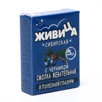 Смолка жевательная &laquo;Живица Сибирская&raquo; в глазури без сахара с черникой и  пчелиным воском