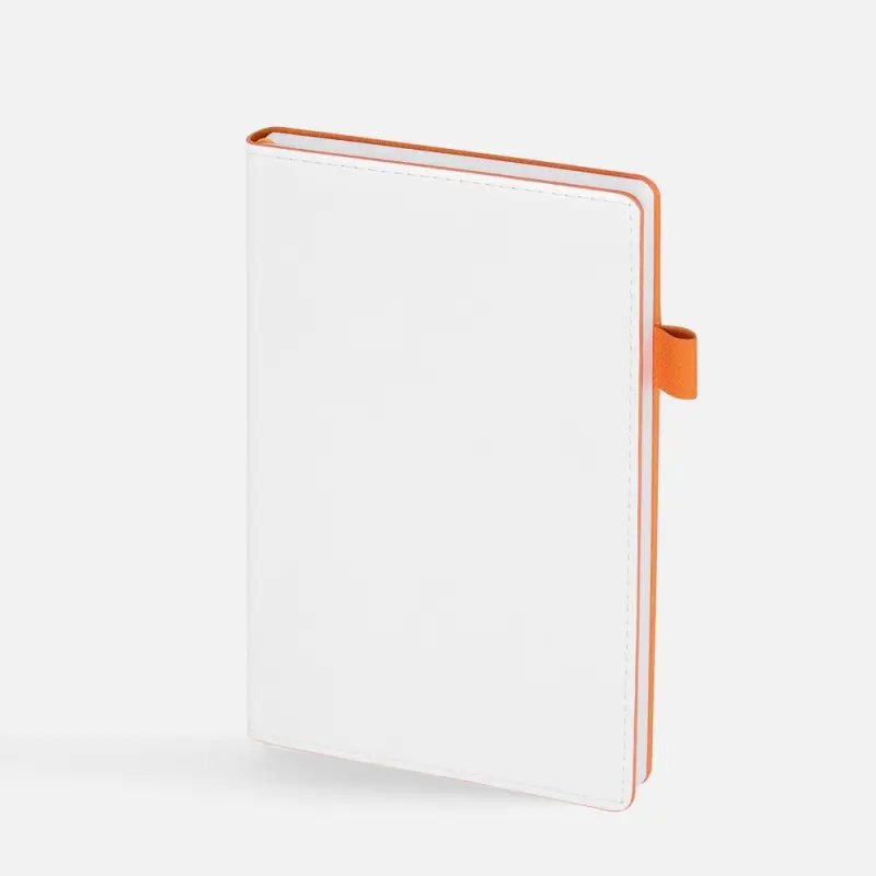 Ежедневник White Shall, недатированный, бело-оранжевый