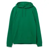 Толстовка с капюшоном унисекс Hoodie, зеленая, размер S
