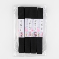 Резинки бельевые, 20 мм, 2,5 &plusmn; 0,5 м, 4 шт, цвет чёрный