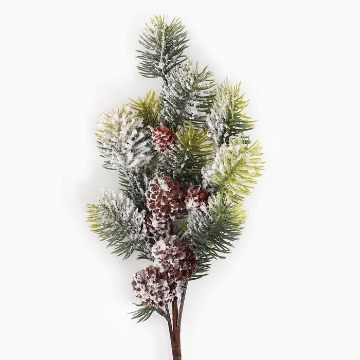 Новогодний декор, веточка Новогодний декор, веточка "Зимние настроение" 61х21х7 см
