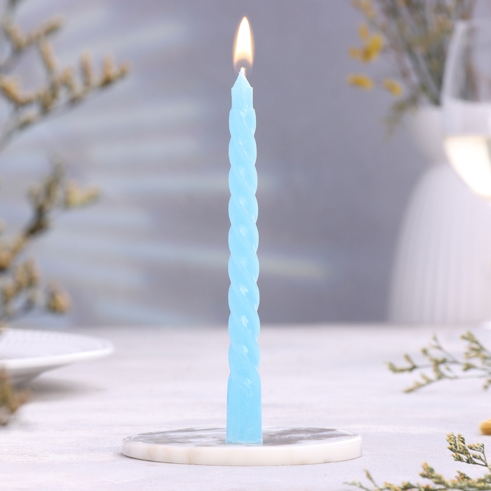 Набор свечей витых,1,5х 15 см, 2 штуки, аромат яблоко