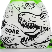 Мешок для обуви под раскраску &laquo;Динозавр&raquo; 34х40 см, спанбонд