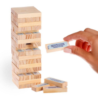 Новогодняя падающая башня &laquo;Новый год: Зимняя&raquo;, 54 бруска и наклейки, 6+