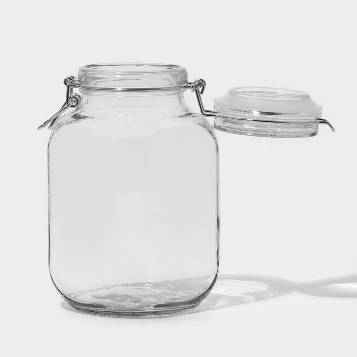 Банка для сыпучих продуктов стеклянная &laquo;Прозрачная&raquo;, 1.5 л