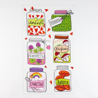 Набор кухонных полотенец Доляна &laquo;Любимая бабушка&raquo;, 35х60см-4шт, 100% хлопок