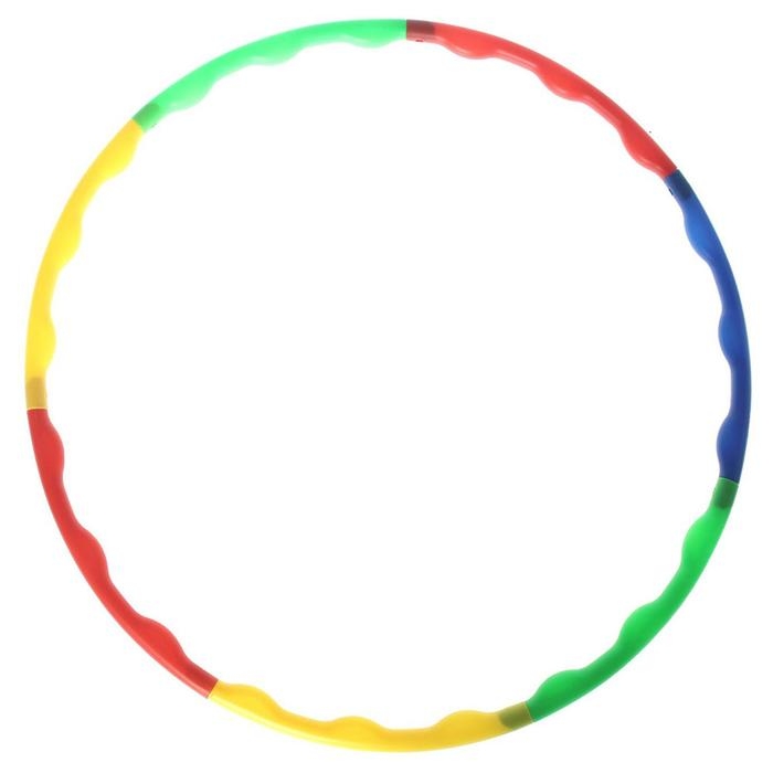 Обруч разборный ONLYTOP, d=70 см, толщина 2 см, цвета МИКС Обруч разборный ONLYTOP, d=70 см, толщина 2 см, цвета МИКС