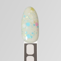 Гель лак для ногтей, &laquo;MILK GLITTER&raquo;, 3-х фазный, 8мл, LED/UV, цвет прозрачный (08)