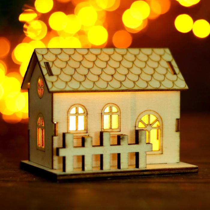 Световой декор настольный «Домики» 10 см, МИКС Световой декор настольный «Домики» 10 см, МИКС