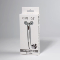 Массажёр для лица и зоны декольте, 2 шара, 14,3 × 4,5 см, цвет серебристый Массажёр для лица и зоны декольте, 2 шара, 14,3 × 4,5 см, цвет серебристый