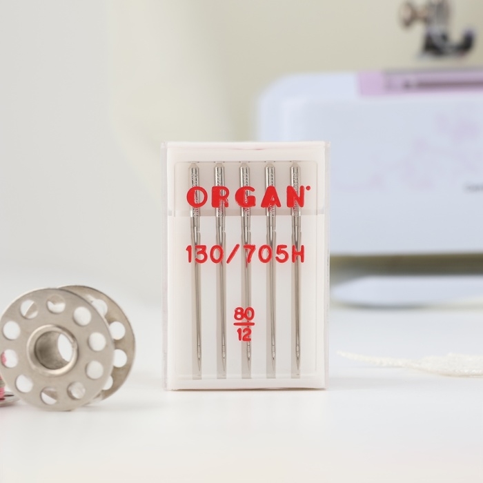 Иглы для бытовых швейных машин, универсальные, №80/12, 5 шт Иглы для бытовых швейных машин, универсальные, №80/12, 5 шт