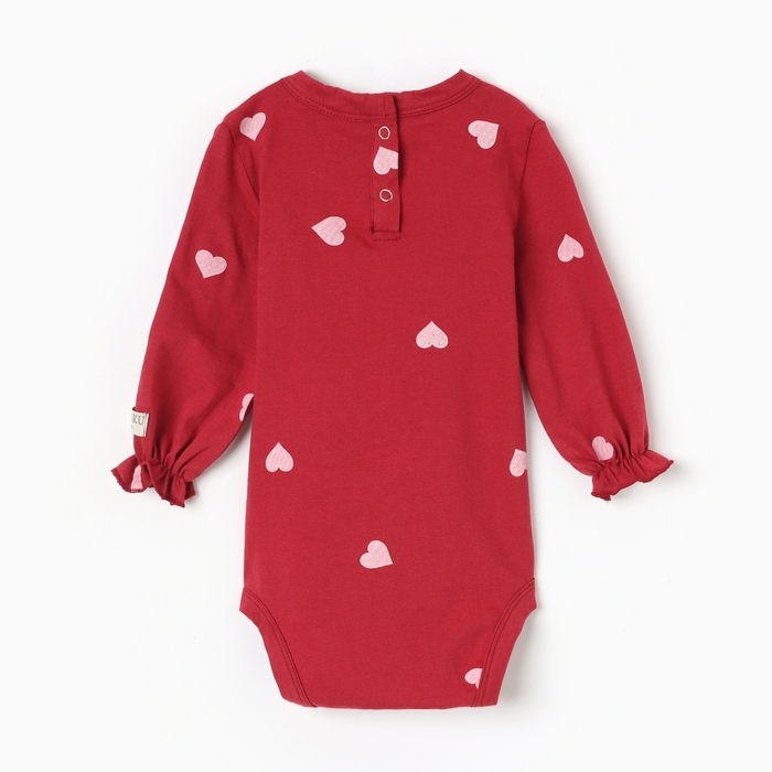 Боди детское с рюшами MINAKU, цвет красный, рост 80-86 см