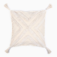 Наволочка декоративная &laquo;Этель&raquo; Бохо, 45х45 см, цвет молочный, 100% хлопок