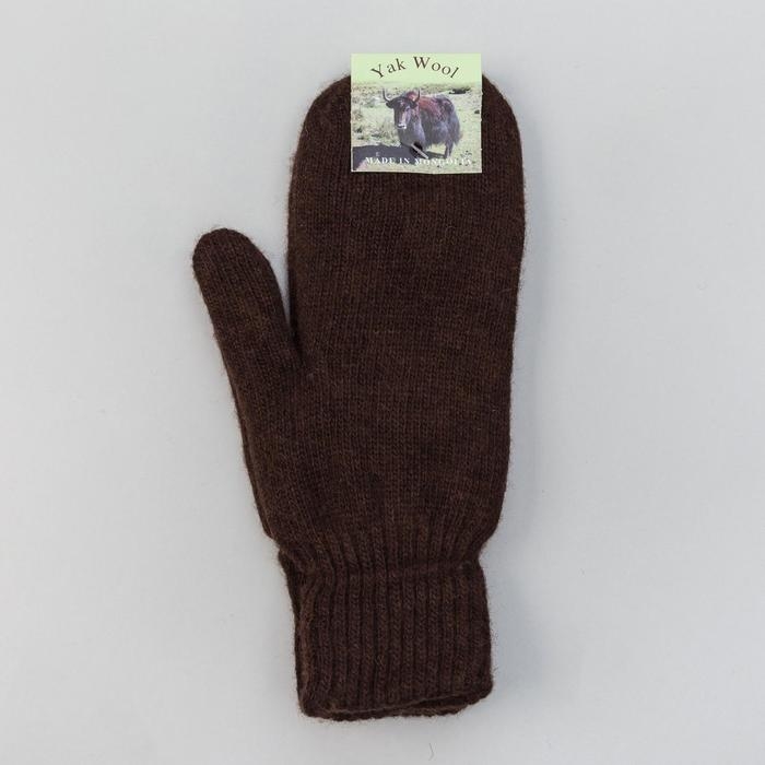 Варежки мужские из монгольской шерсти, цвет шоколадный, размер 20-24 (8-9) Варежки мужские из монгольской шерсти, цвет шоколадный, размер 20-24 (8-9)