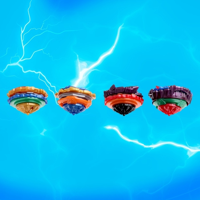 Набор боевых волчков &laquo;Сражение&raquo;, 4 волчка, 2 запуска, 1 арена