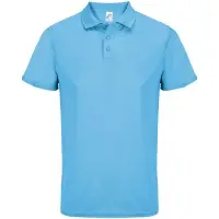 Рубашка поло унисекс Pitcher, ярко-бирюзовая, размер XXL