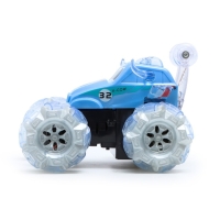 Машина-перевёртыш радиоуправляемая &laquo;Трюкач&raquo;, работает от батареек, свет, цвет синий