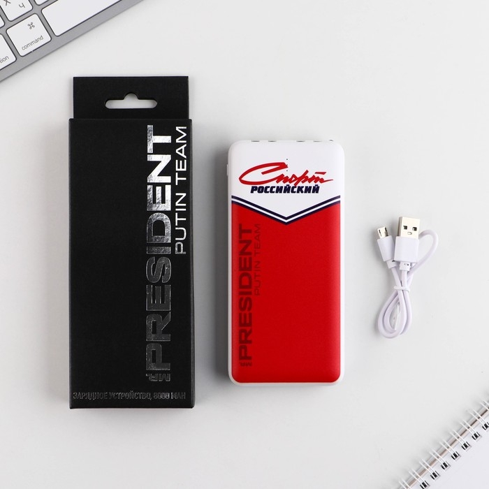 Зарядное устройство &laquo;Спорт российский&raquo;, 8000мА, модель PB-24, 14,5 х 6,9 см