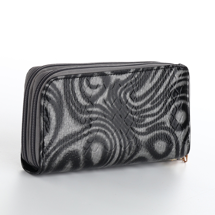 Кошелёк женский на молниях, цвет серый Кошелёк женский на молниях, цвет серый