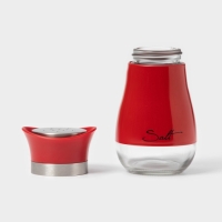 Солонка стеклянная &laquo;Сияние&raquo;, 5,5&times;5&times;11 см, цвет красный