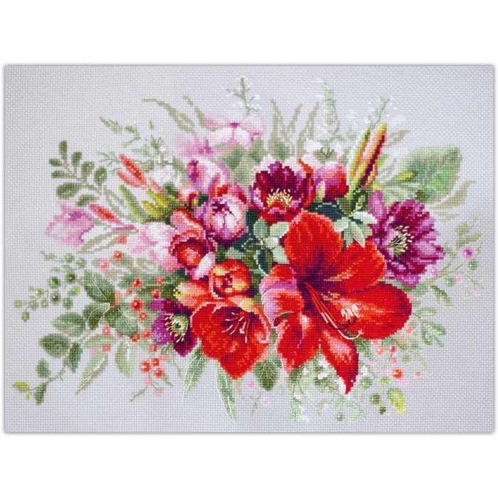 Набор для вышивания "Букет с амариллисом" 36 х 27