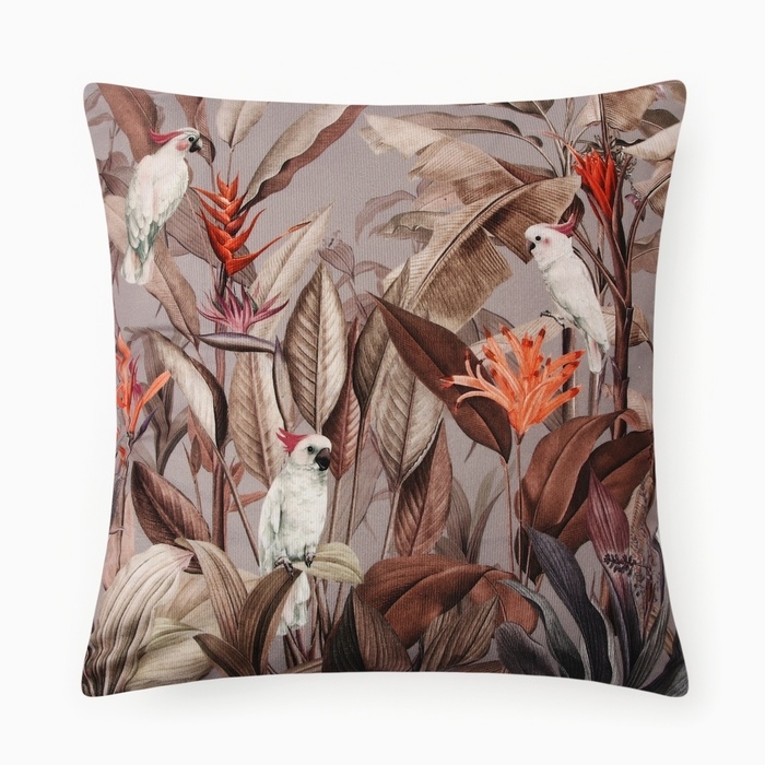 Чехол на подушку Этель Чехол на подушку Этель "Parrots" 40х40 см, велюр, 100% п/э