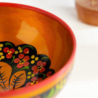 Салатник, средний, 14×7,5 см, хохлома Салатник, средний, 14×7,5 см, хохлома