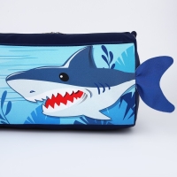 Сумка детская спортивная для мальчика &laquo;Акула&raquo;, 40х21х24см, цвет синий