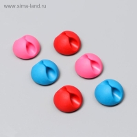 Зажимы для проводов, 6 шт, цвет МИКС Зажимы для проводов, 6 шт, цвет МИКС