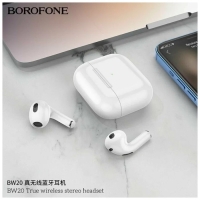 Наушники беспроводные Borofone BW20, вкладыши, TWS, микрофон, BT 5.1, 30/250 мАч белые Наушники беспроводные Borofone BW20, вкладыши, TWS, микрофон, BT 5.1, 30/250 мАч белые