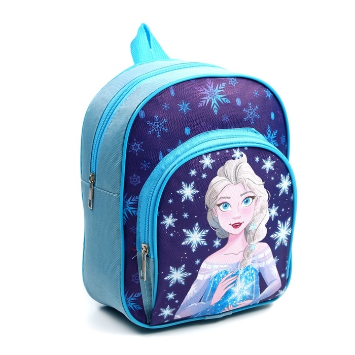 Рюкзак детский для девочки с карманом, 23&times;19&times;6 см, Холодное сердце