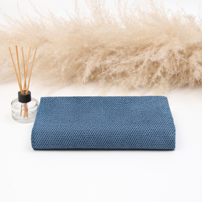 Полотенце Этель, цв. синий, 55х90 см, 100% полиэстер, 300 г/м2 Полотенце Этель, цв. синий, 55х90 см, 100% полиэстер, 300 г/м2