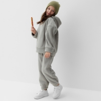 Костюм (худи и брюки) детский MINAKU: Fleece Soft, цвет графит, рост 134 см Костюм (худи и брюки) детский MINAKU: Fleece Soft, цвет графит, рост 134 см