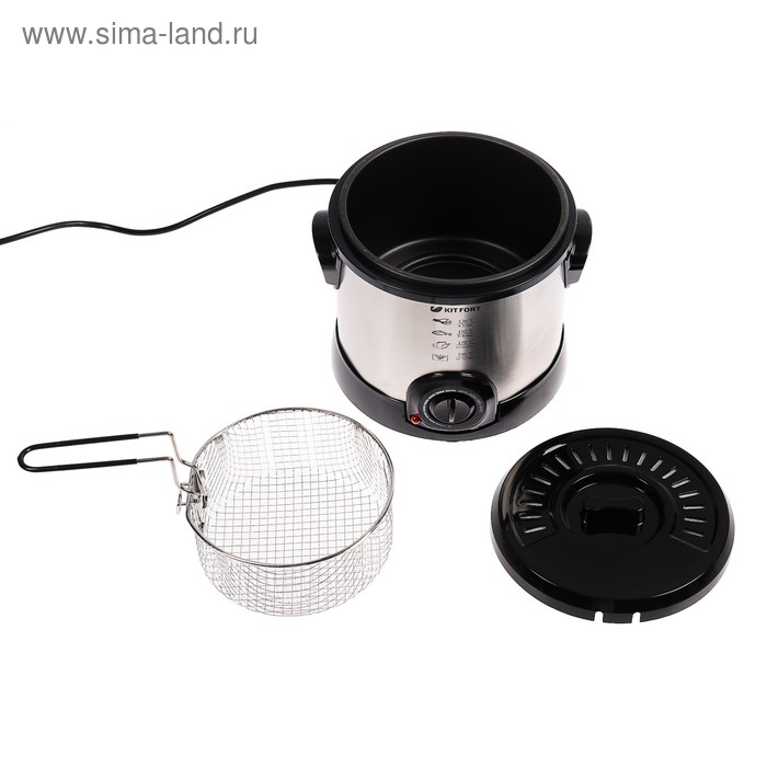 Фритюрница Kitfort КТ-2011, 1200 Вт, 1.4 л, серебристая Фритюрница Kitfort КТ-2011, 1200 Вт, 1.4 л, серебристая
