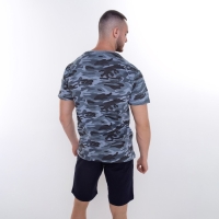 Футболка мужская камуфляж пятна, цвет серо-голубой, размер 50 Футболка мужская камуфляж пятна, цвет серо-голубой, размер 50