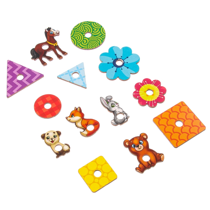 Геоборд с доп. элементами &laquo;Мамы и дети&raquo; 20&times;20 см