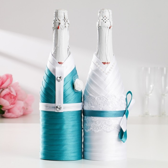 Украшение для шампанского Украшение для шампанского "Волна", бирюза