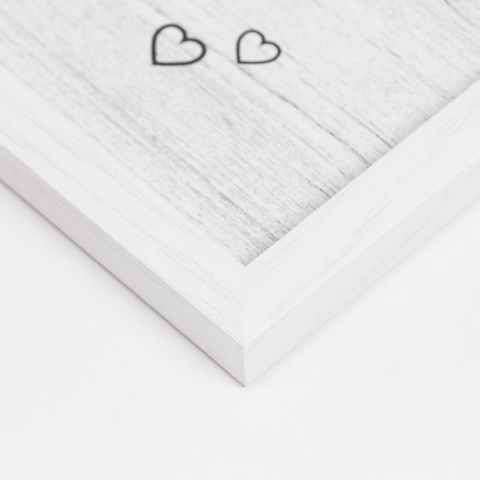 Фоторамка дерево, металл с прищепками 10х15 см "Семья" белая 28,5х24 см