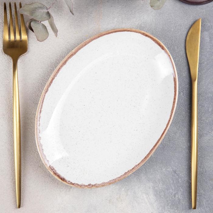 Блюдо овальное Beige, 18×14 см, цвет бежевый Блюдо овальное Beige, 18×14 см, цвет бежевый