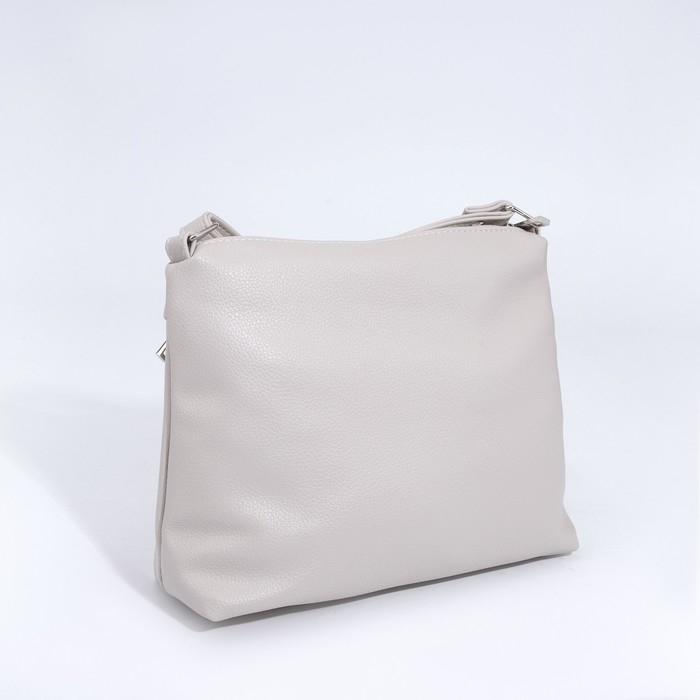 Сумка кросс-боди на молнии, цвет серо-бежевый Сумка кросс-боди на молнии, цвет серо-бежевый