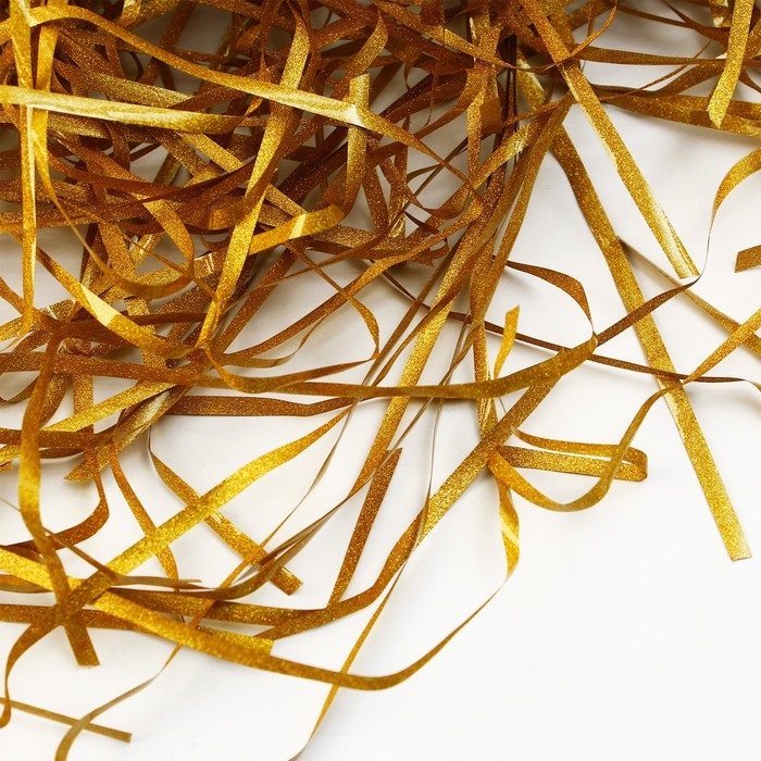 Наполнитель для шаров и подарков, упаковка, &laquo;Золото&raquo; , 15 х 26 см