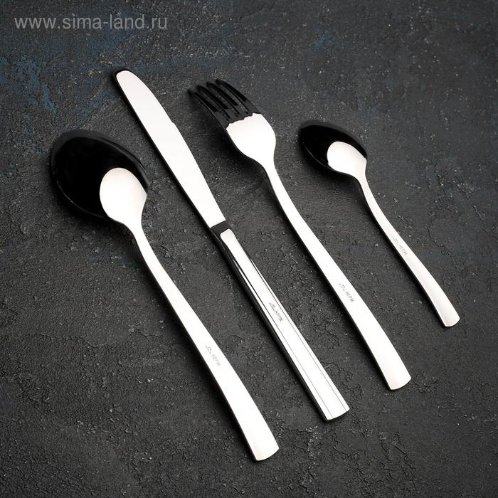 Набор столовый &laquo;Торжество&raquo;, толщина 2 мм, декоративная коробка, 48 предметов, цвет серебряный