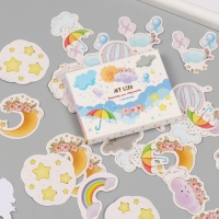 Наклейки для творчества "Погодные явления" тиснение серебро набор 48 шт 9х7х0,8 см Наклейки для творчества "Погодные явления" тиснение серебро набор 48 шт 9х7х0,8 см