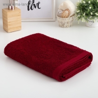 Полотенце махровое Этель &laquo;Терри&raquo; 70x140 см, бордовый