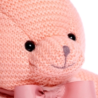 Мягкая игрушка «Зайка вязаный», цвет розовый, 38 см Мягкая игрушка «Зайка вязаный», цвет розовый, 38 см