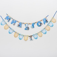 Гирлянда на ленте "Мне 1 год", с 12 карточками для фото, Микки Маус и друзья Гирлянда на ленте "Мне 1 год", с 12 карточками для фото, Микки Маус и друзья