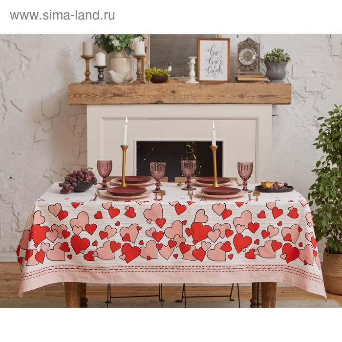 Скатерть "Этель" Cat's love 149х220см, 100% хлопок, саржа 190 г/м2